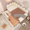Day Bed Plush Velvet Upholstered Bed 3ft Single Sofa Bed with Trundle Guest Bed