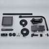 Exposed Shower Taps Mixer Valve Black Bathroom Square Twin Head Bar Shower Set
