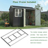Garden Shed 8x6FT Steel Apex Tool Equipment Organize W/Window Door Anthracite