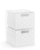 2 Drawer Woven Strap Storage Cabinet for Bedroom, Bathroom - 4 colours
