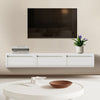 Floating Bedside Table Set of 2 Wall Mounted Nightstand W/ Drawer White