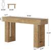 160 cm Long Console Table, Wooden Rectangular Sofa Table Behind The Couch, FarAT