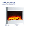 Wall Mounted Electric Fire with Log & Crystal Fuel Bed - Endeavour Fires Haxby
