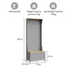 Grey Coat Stand with Shoe Storage, Hallway Unit & Storage Bench,