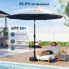 2.7M Garden Parasol Sun Shade Canopy Patio Outdoor Umbrella Crank Tilt UPF 50+