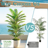 210cm Artificial Golden Cane Palm Tree Faux Indoor Plant 3 Trunks w Planter Pot