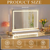 FENCHILIN Crystal LED Strip Mirror Hollywood Bluetooth Vanity Mirror with Lights