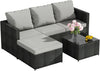 Rattan Garden Furniture Set Corner Sofa Glass Table Patio Outdoor Patio Wicker