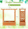 Raised Garden Bed Planter Box w/ Side & Top Trellis for Vine Climbing Plants