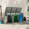 Large 3 Wheelie Bin Storage Metal Store Cover Garden Rubbish Dustbin Shed House