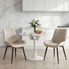 2PCS Faux Leather Dining Chairs Upholstered seat with Metal Legs Kitchen Vojsnjm