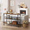 3-Tier Narrow Console Table,43 In Sofa Table with Storage Shelves for Hallway
