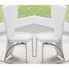 Ravenna White Faux Leather Dining Chairs In Pair