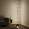 Black Twist Floor Lamp Living Room Light Integrated LED Standard Standing Light