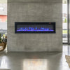 3Sided Electric Media Fireplace Wall Recessed Inset Fire Glass Panoramic 50 60''