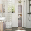 Tall Bathroom Cabinet, Oak Wood Effect Bathroom Tallboy Storage Unit,