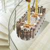 60cm Gold Plated Modern Crystal Chandeliers Lighting Pendant Ceiling Lamp 3Color
