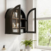 Arched Storage Cupboard Hanging Cabinet with Doors Wall-mounted Storage Cabinet
