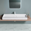 Bathroom Wash Basin Sink Stone Wall Hung Countertop Large +Waste Trap 1200x460mm