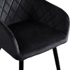 2pcs Dining Chairs Set Faux Leather/Velvet Padded Metal Legs Restaurant Armchair