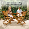 Wooden Garden Chairs Set of 2, Folding Acacia Hardwood Chairs, Vonhaus