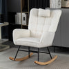 Nursing Rocking Chair with High Backrest and Footstool Rocking Chair for Nursery