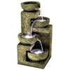 Water Feature Outdoor Indoor LED Fountain Waterfall Garden Decor (4 Tier)