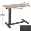 Medical Overbed Bedside Table Adjustable Height with Wheels Hospital Home Desk