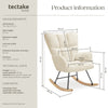Relax Rocking Chair Armchair Nursery Nursing Seat Wooden Runners Thick Padding