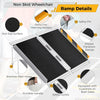 3Ft Portable Aluminum Wheelchair Ramp Non-Slip Surface 600 Lbs Threshold Ramp