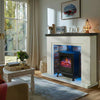 Electric Fireplace Suite with Black Stove & Flue - Endeavour Fires Farlington