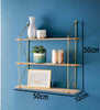 3 Tier Metal Wire Wall Floating Shelves Storage Shelf Living Room Gold