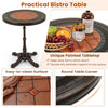 60CM Round Patio Dining Table Cast Aluminum Dining Table-Bronze