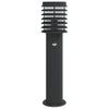 Outdoor Floor Lamps with Sensors 3pcs Black 60 cm Stainless Steel