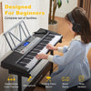 Mustar 61 Light-Up Keys Portable Learning Electronic Keyboard Piano Beginner LCD