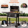 XL Outdoor Smoker Barbecue Charcoal BBQ Grill Portable Garden Cooking Trolley UK