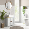 Bathroom Under Sink Cabinet with Adjustable Shelf, White