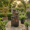 Serenity Pouring Bowls LED Water Feature Mains Powered Garden Fountain Outdoor