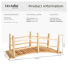 Garden Pond Water Bridge Wooden Stream Outdoor Feature Low Rail 140cm new