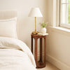 Wooden Round 23" Sofa Side End Table 2 Shelf Bedroom Night Stand Space Saving