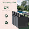 10 Seater Rattan Cube Garden Furniture with Cushions, Rattan Dining Set, Black