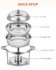 WILPREP Chafer Chafing Dish 6Pack -5L Set Stainless Steel Bain Marie Food Warmer