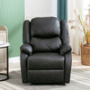 Lounge Recliner Chair PU Leather w/ Adjustable Legrest & Side Pocket, Black