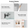Bathroom Mirror Cabinet with Arched Semi-Recessed Medicine Storage Cabinet Silve