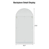 Bathroom Mirror Cabinet with Arched Semi-Recessed Medicine Storage Cabinet Silve