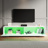 160cm High Gloss White Floating TV Stand Unit Cabinet Wall Mounted Storage Door
