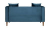 Everly Velvet 2 Seater Sofa - Blue