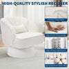 360° Swivel Accent Chair Upholstered Barrel Chair w/Striped Backrest Living Room