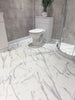 White Marble Tile SPC Luxury Vinyl Flooring 100% Waterproof 1.86M² Pack