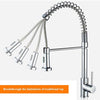 360° Monobloc Kitchen Sink Mixer Tap with Pull Out Hose Spray Single Lever UK